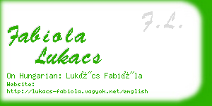 fabiola lukacs business card